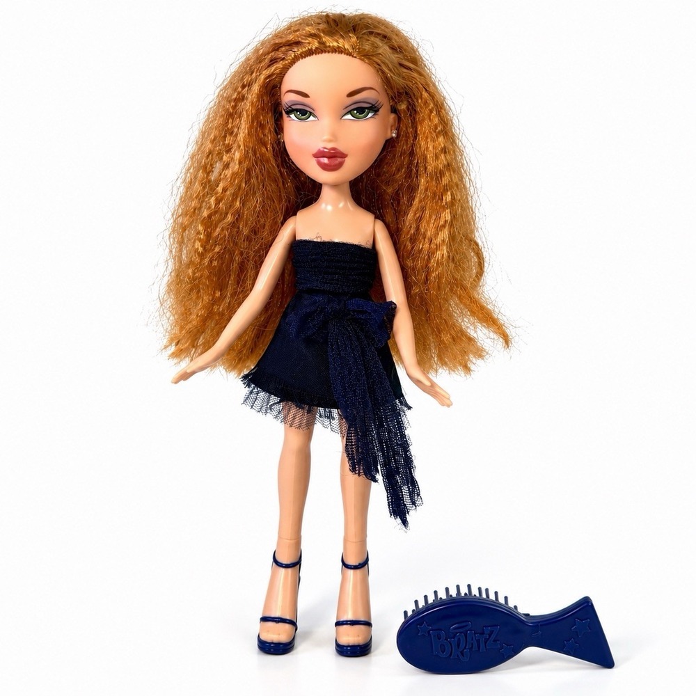 Bratz Head Gamez Meygan Doll 2005 MGA Original Dress Shoes Brush Earrings